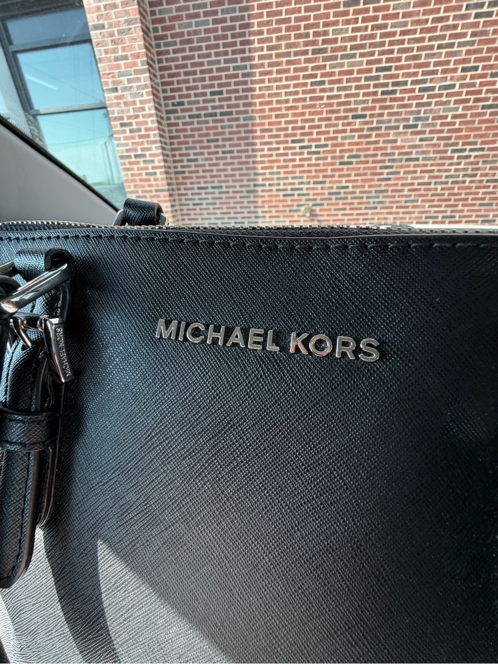 Michael Kors Black Saffiano Satchel with Silver Hardware - Picture 4 of 8